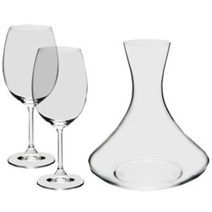 JOGO EM CRISTAL DECANTER 1500ML COM 2 TAÇAS 450ML FÓRUM - BOHEMIA