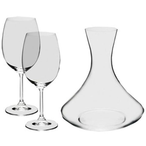 JOGO EM CRISTAL DECANTER 1500ML COM 2 TAÇAS 450ML FÓRUM - BOHEMIA