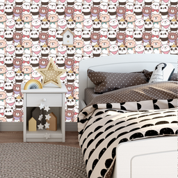 Papel de Parede Adesivo Desenho de Ursinho Quarto Bebê 3m - 2