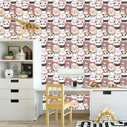 Papel de Parede Adesivo Desenho de Ursinho Quarto Bebê 3m - 4