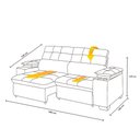 Ver imagem 2 de Sofá Retrátil e Reclinável 2 e 3 Lugares 180cm Porta-Copos Capri Veludo Cooke
