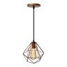 Lustre Pendente Diamante Aramado Cobre - 2