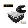 Conjunto Cama Box Baú Casal Premium Inteiriço Corino 1,38x1,88 + Colchão Molas Luxor Black 25 cm - S - 1