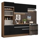 Ver imagem 3 de Armário de Cozinha Completa 270cm Rustic/Preto Glamy Madesa 14