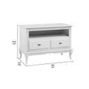 Ver imagem 3 de Rack para Sala com Pés Luiz Xv 2 Gavetas e Nicho 60502 Linz Móveis - Laca Branco