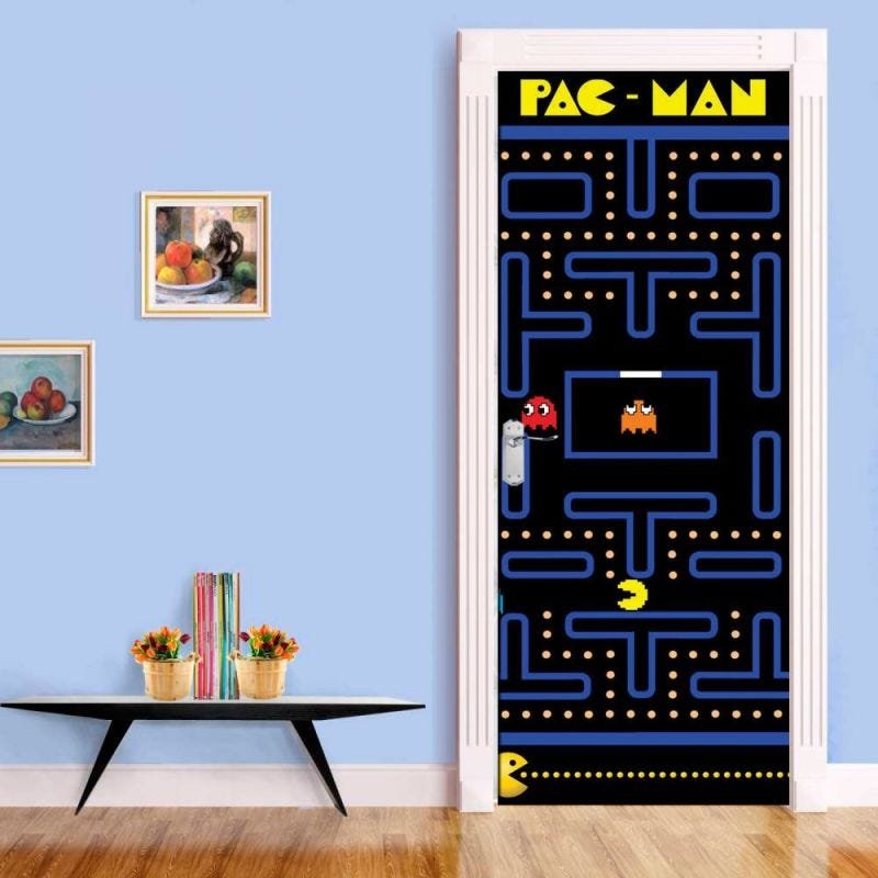 Adesivo de Porta Pac Man - M 80x210 cm - 1