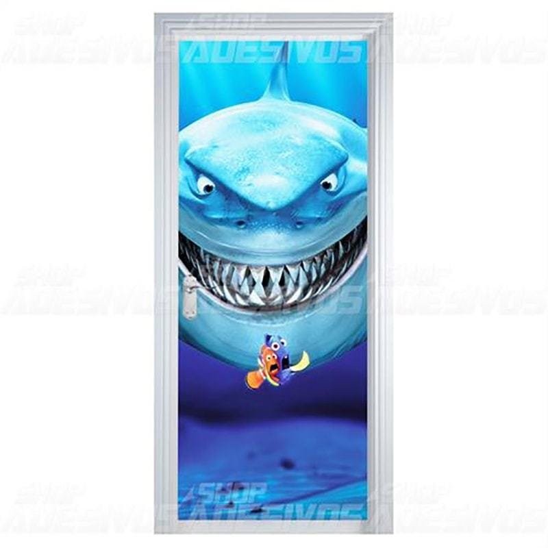 Adesivo de Porta Procurando Nemo Bruce - P 70x210 cm - 2