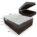 Ver mais imagens de Cama Box Baú Casal Suede + Colchão de Espuma D33 Sereneprime 138cm Marrom