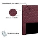Ver imagem 3 de Cabeceira Cama Box Solteiro 90 Cm Dubai Veludo Vinho S04 - D'Rossi