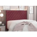 Ver imagem 4 de Cabeceira Cama Box Solteiro 90 Cm Dubai Veludo Vinho S04 - D'Rossi