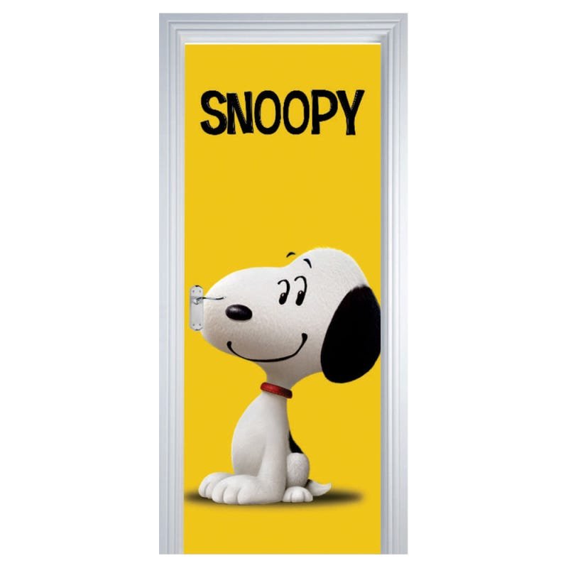 Adesivo de Porta Snoopy Sorrindo - M 80x210 cm - 2
