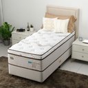Ver imagem 1 de Conjunto Box Mola Probel Guarda Costas Prohotel Casa Solteiro 88x66cm