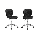Ver imagem 1 de Kit 2 Cadeira de Escritório Versa Secretária Giratória Preto