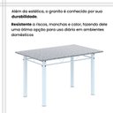 Ver imagem 6 de Conjunto de Mesa Tubular 120cm x 75cm Tampo Granito Ocre com 4 Cadeiras Lara Branco/Arabesco