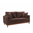 Ver imagem 4 de Sofa 2 Lugares Living 1,88 m Base de Madeira México:Veludo Marrom