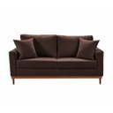 Ver imagem 2 de Sofa 2 Lugares Living 1,88 m Base de Madeira México:Veludo Marrom