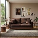 Ver imagem 1 de Sofa 2 Lugares Living 1,88 m Base de Madeira México:Veludo Marrom