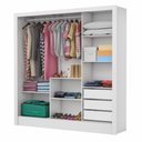 Ver imagem 3 de Guarda-Roupa Casal Dubai 3 Portas com Espelho Carioca Móveis