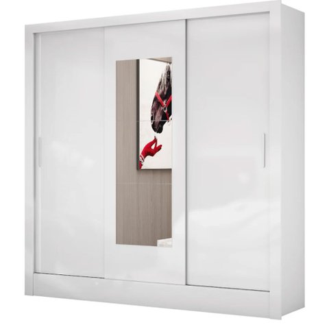 Guarda-Roupa Casal Dubai 3 Portas com Espelho Carioca Móveis