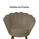 Ver imagem 4 de Conjunto 2 Poltronas Pétala Decorativa Estofada Suede Cappuccino - Incasa Decor