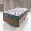 Ver imagem 2 de Cama Box Solteiro 88x188 cm Linho Marrom com Colchão Mola Ensacada