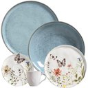 Ver imagem 1 de Aparelho de Jantar 16 Peças Porto Brasil Breeze Encanto Mesa Posta 4 Pessoas Cerâmica Stoneware