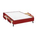 Ver imagem 1 de Cama Box Base c/Gavetas Viúva Poli Tecido Wine (128x27-c/4 Gavs) - Castor