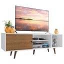 Ver imagem 3 de Rack Madesa Dubai para TV até 65 Polegadas com Pés Branco/Rustic 9B5Z Cor:Branco/Rustic/Rustic