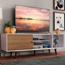 Ver imagem 1 de Rack Madesa Dubai para TV até 65 Polegadas com Pés Branco/Rustic 9B5Z Cor:Branco/Rustic/Rustic