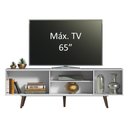 Ver imagem 5 de Rack Madesa Dubai para TV até 65 Polegadas com Pés Branco/Rustic 9B5Z Cor:Branco/Rustic/Rustic