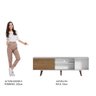 Rack Madesa Dubai para TV até 65 Polegadas com Pés Branco/Rustic 9B5Z Cor:Branco/Rustic/Rustic - 7