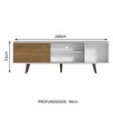 Ver imagem 4 de Rack Madesa Dubai para TV até 65 Polegadas com Pés Branco/Rustic 9B5Z Cor:Branco/Rustic/Rustic