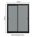 Ver imagem 4 de Guarda-roupa Solteiro Madesa Denver 2 Portas de Correr