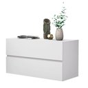 Ver imagem 1 de mesa de cabeceira eros 60 branca suspenso quarto