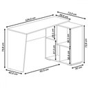 Ver imagem 4 de Mesa Escrivaninha Urban Ii Carvalho/branco - Artany Móveis