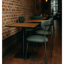 Ver imagem 4 de Conjunto Mesa Restaurante 80x80cm com 02 Cadeira Estofada Preto Fosco – Exclusiva Linho Lincoln Verd