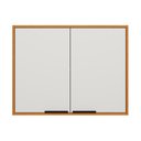 Ver imagem 1 de Armario Aereo 80 cm 2 Portas Ravena Freijo Off Acetinado Poliman