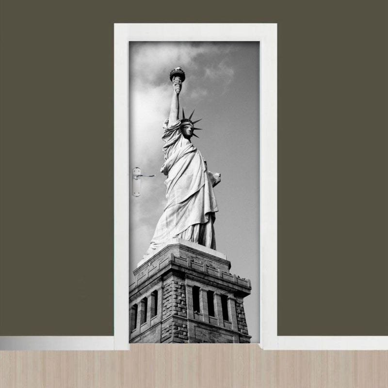 Adesivo de Porta Estátua da Liberdade - P 70x210 cm - 1
