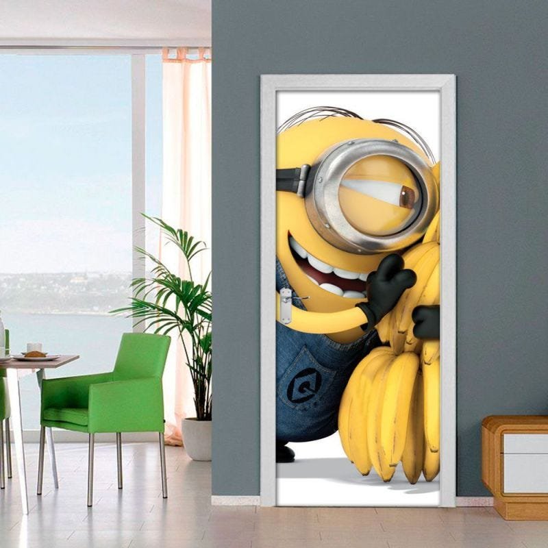 Adesivo de Porta  Minions Bob - M 80x210 cm - 1