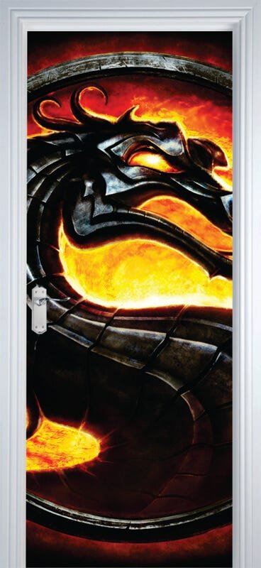 Adesivo de Porta Mortal Kombat  - M 80x210 cm - 2