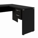 Ver imagem 5 de Mesa de Escritório em L 30mm com Gaveteiro Suspenso e Chave F5 Office Cor:Preto