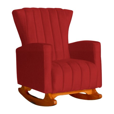Poltrona Decorativa Melinda Balanço Vovo Suede Vermelho - Fm