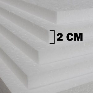 Placa de Isopor Eps Espessura 20mm (2cm) C/12 Und 100x50cm