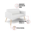Ver imagem 6 de Sofá Namoradeira com Poltrona Pés Palito Natural Marisa Corino Branco D03 - D'Rossi