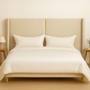 Ver imagem 1 de Cabeceira Cama King 210cm Estofada Linho ou Veludo Editável Cor:veludo Luxor Creme