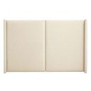 Ver imagem 4 de Cabeceira Cama King 210cm Estofada Linho ou Veludo Editável Cor:veludo Luxor Creme