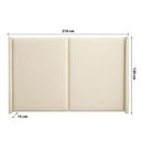 Ver imagem 3 de Cabeceira Cama King 210cm Estofada Linho ou Veludo Editável Cor:veludo Luxor Creme
