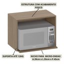 Ver imagem 5 de Armario Aereo Nicho Microondas 58 Cm Etti 12542 Carvalho Oak Pln