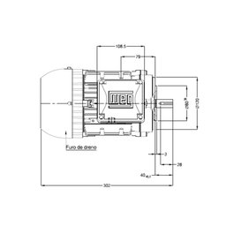 Motor Elétrico Trifásico Weg 1.5 Cv 4p L80 220/380/440v C/ 12 Term 60hz B14d Waf1 - 6