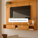 Ver imagem 3 de Painel para Tv 65'' Aura com 2 Portas Deslizantes - Cinamomo Madetec